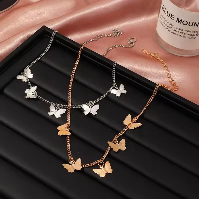 Product image KAHASIL - Kalung Titanium Wanita Anti Karat Luntur Rantai Fashion Style Korea Butterfly KH020 all variant GOLD